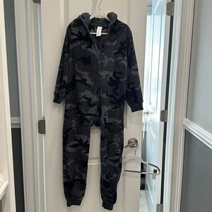 Boys fleece camo onsie